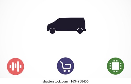 Car icon vector on gray background. Cars vector graphic illustration.passenger car with round headlights vector icon isolated on white background. Car flat design.