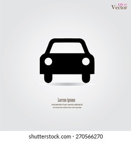 Car icon.car icon vector on gray background. Vector illustration. - Shutterstock ID 270566270