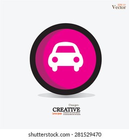 Car icon.car icon vector on gray background. Vector illustration.        