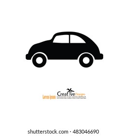 Car icon.car icon vector on gray background. Vector illustration.