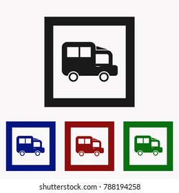 Car icon.car icon vector on gray background. Vector illustration.