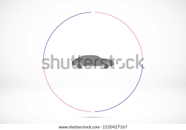 Car icon vector on gray\
background. Car vector graphic illustration.passenger car with\
round Car headlights vector icon isolated on white\
background.