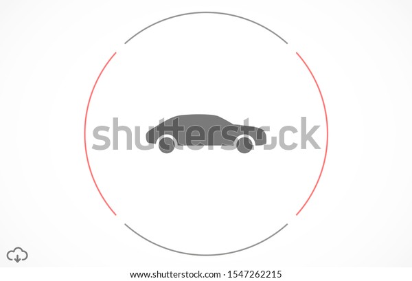 Car icon vector on gray
background. Car vector graphic illustration.passenger car with
round Car headlights vector icon isolated on white
background.