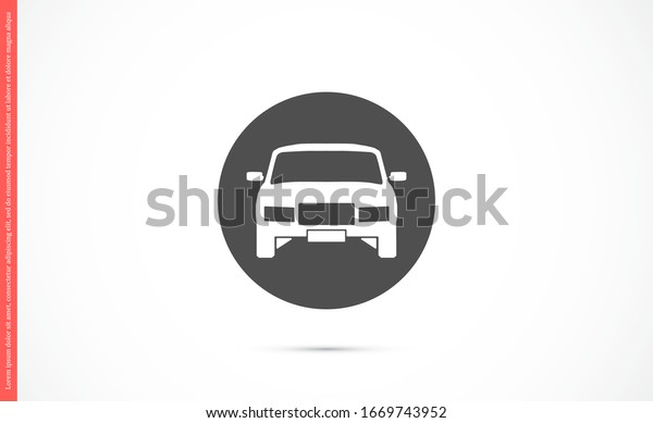 Car icon
vector on gray background. Cars vector graphic
illustration.passenger car with round headlights vector icon
isolated on white background. Car flat
design.