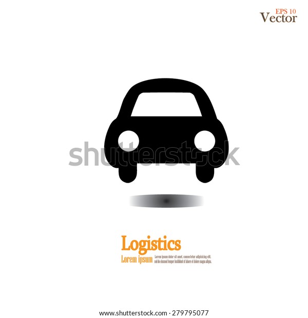 Car icon.car icon vector on gray background. Vector\
illustration.        