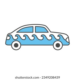 Car icon vector on trendy style for design and print