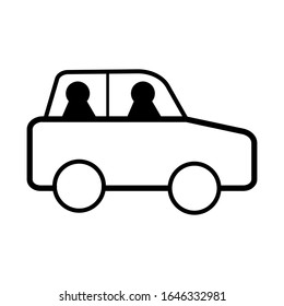  car icon vector on a white background