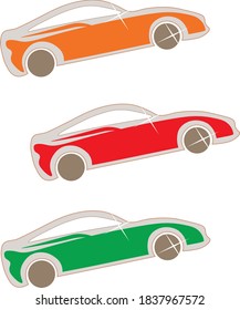 Car icon vector on white background 