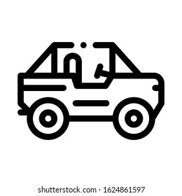 Car Icon Vector. Outline Car Sign. Isolated Contour Symbol Illustration svg