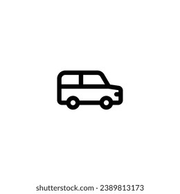 Vector de icono del coche. icono de esquema para aplicaciones web, ui y móviles