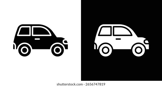 Gráficos escalables del Vector del icono del coche