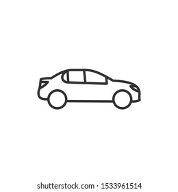 car Icon vector sign isolated for graphic and web design. car symbol template color editable on white background.