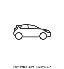car Icon vector sign isolated for graphic and web design. car symbol template color editable on white background.