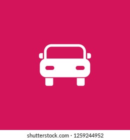 car icon vector. car sign on pink background. car icon for web and app