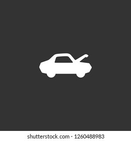 car icon vector. car sign on black background. car icon for web and app