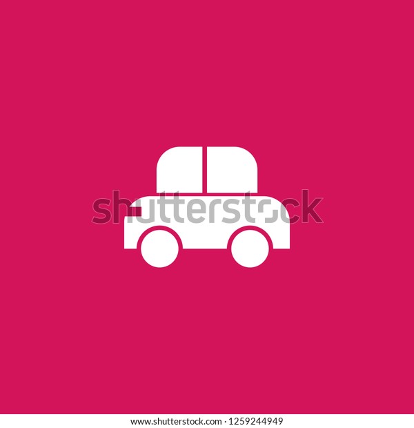 car icon vector. car sign on pink background. car\
icon for web and app
