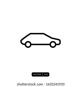 Car Icon Vector - Sign or Symbol