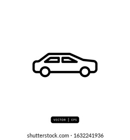Car Icon Vector - Sign or Symbol