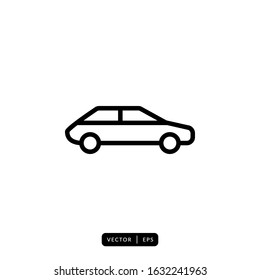 Car Icon Vector - Sign or Symbol