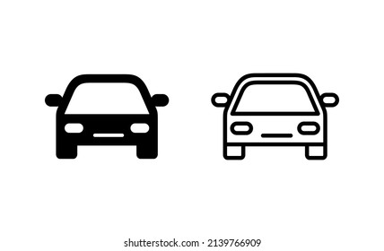 Car icon vector. car sign and symbol. small sedan