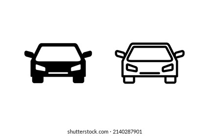 Car Icon Vector. Car Sign And Symbol. Small Sedan