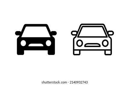 Car Icon Vector. Car Sign And Symbol. Small Sedan