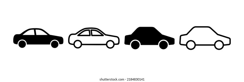 Car Icon Vector. Car Sign And Symbol. Small Sedan