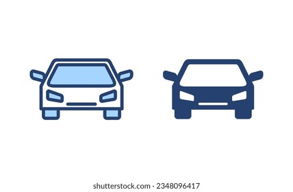 Vector de icono del coche. símbolo y signo del coche. pequeño sedán