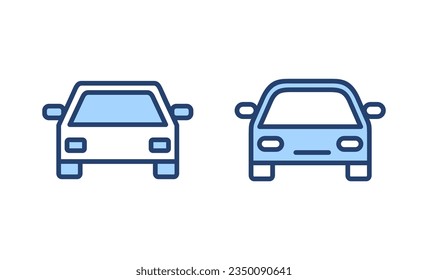 Vector de icono del coche. símbolo y signo del coche. pequeño sedán