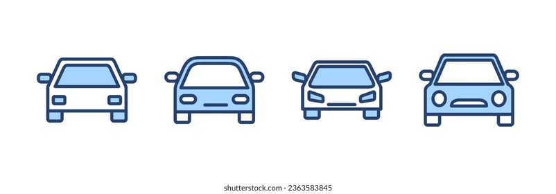 Car icon vector. car sign and symbol. small sedan