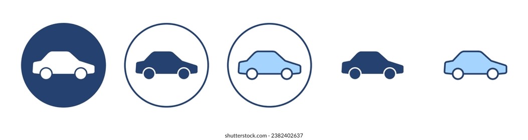 Car icon vector. car sign and symbol. small sedan