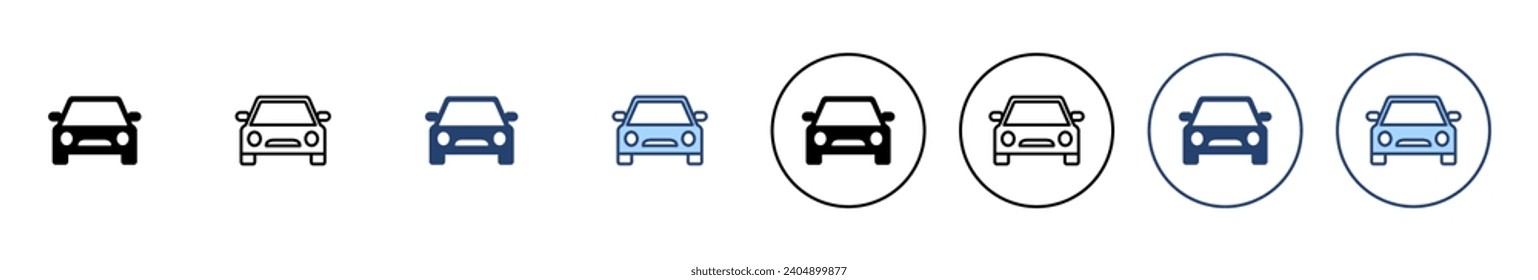 Autosymbol, Vektorgrafik. Autozeichen und -zeichen. kleiner Sedian