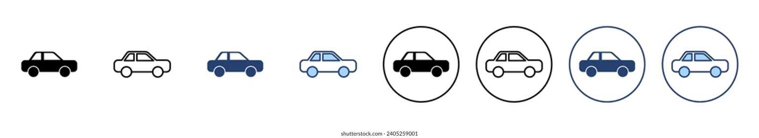 Car icon vector. car sign and symbol. small sedan