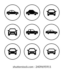 Car icon vector. car sign and symbol. small sedan