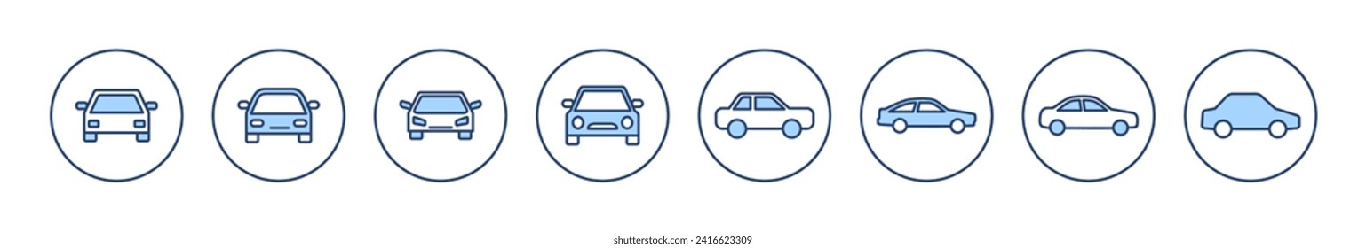 Car icon vector. car sign and symbol. small sedan