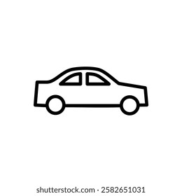 Car icon vector. car sign and symbol. small sedan