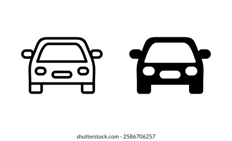 Car icon vector. car sign and symbol. small sedan