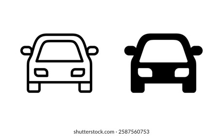 Car icon vector. car sign and symbol. small sedan