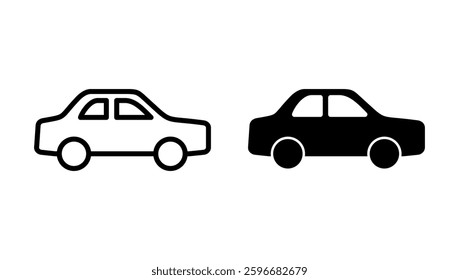 Car icon vector. car sign and symbol. small sedan