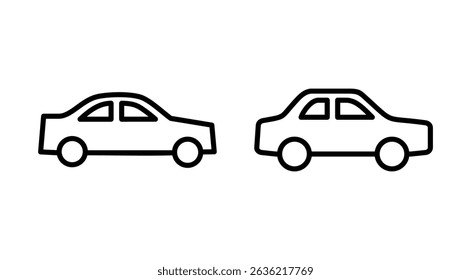 Car icon vector. car sign and symbol. small sedan