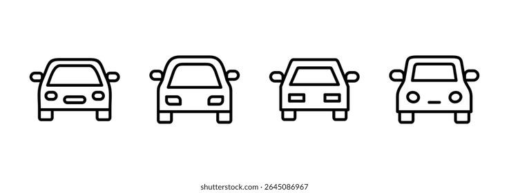Car icon vector. car sign and symbol. small sedan