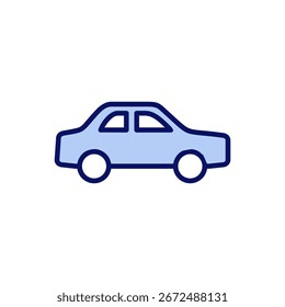 Vector del icono del coche. señal y símbolo del coche. sedán Pequeño