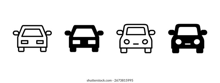 Car icon vector. car sign and symbol. small sedan