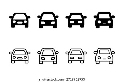 Car icon vector. car sign and symbol. small sedan