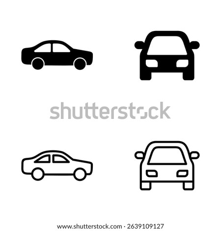 Car icon vector. car sign and symbol. small sedan