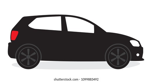 Car icon vector silhouette