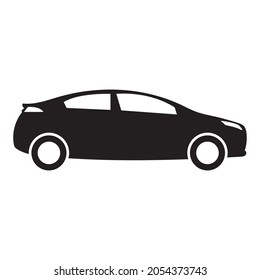 Car icon vector. Car silhouette.