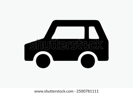 car icon vector silhouette illustration logo