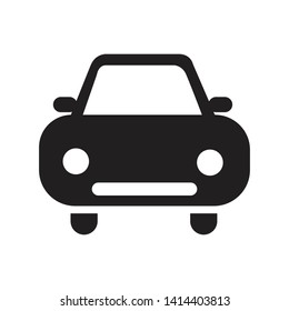 car icon vector silhouette isolated on white background eps 10