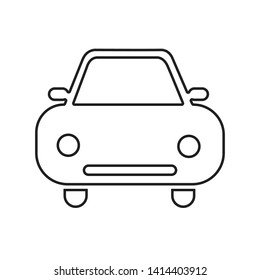 car icon vector silhouette isolated on white background eps 10